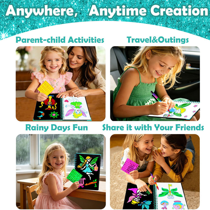 FUNNYB&G Foil Art Craft Kit for Girls 4-10 Years Old（Fairy）