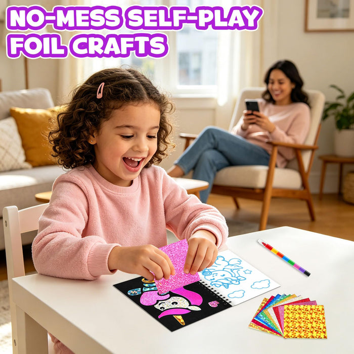 FUNNYB&G Foil Art Party Favors for Kids(Unicorn)