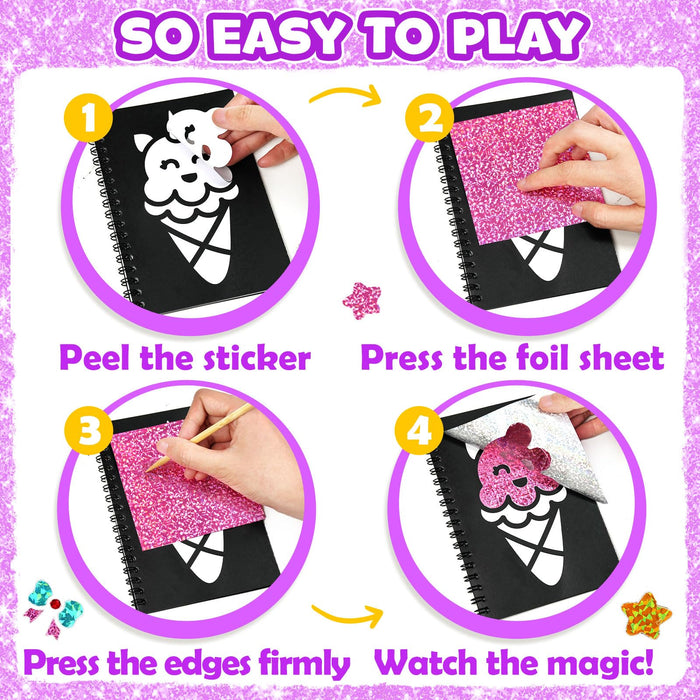 FUNNYB&G Foil Art Party Favors for Kids(Unicorn)