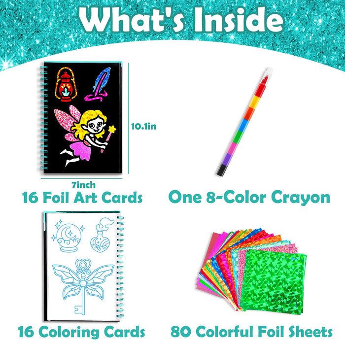 FUNNYB&G Foil Art Craft Kit for Girls 4-10 Years Old（Fairy）