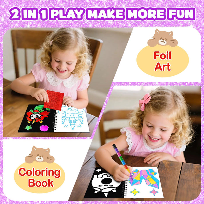 FUNNYB&G Foil Art Party Favors for Kids(Unicorn)