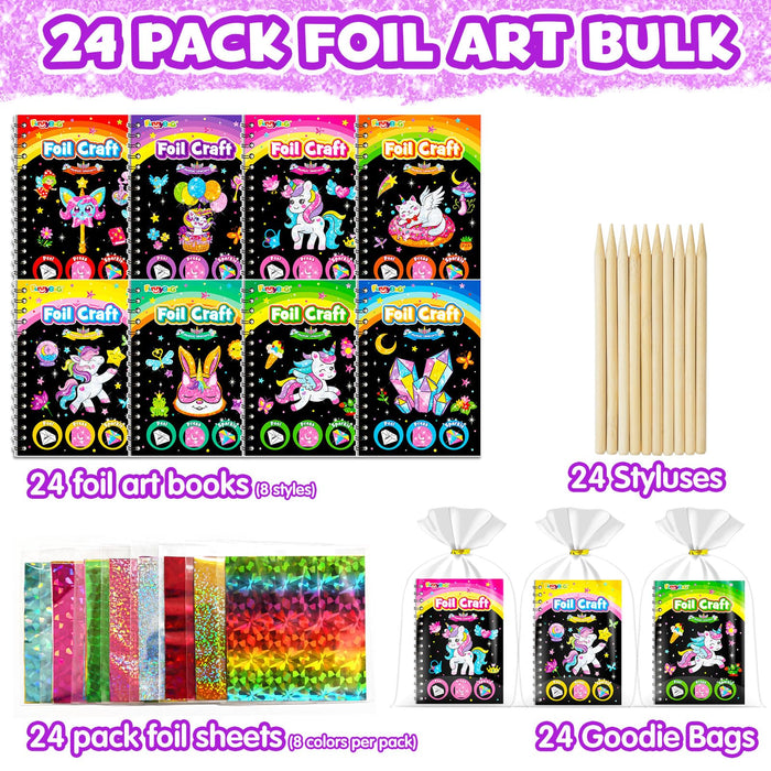 FUNNYB&G Foil Art Party Favors for Kids(Unicorn)