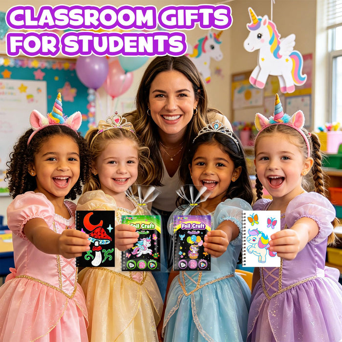 FUNNYB&G Foil Art Party Favors for Kids(Unicorn)
