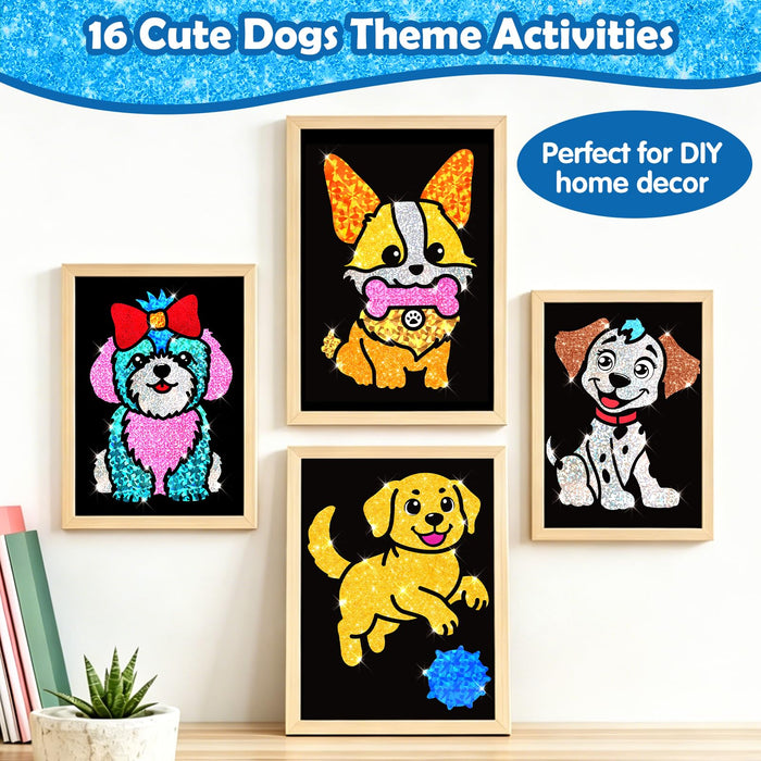 FUNNYB&G Foil Art Craft Kit for Kids 4-10 Years Old（Dog）