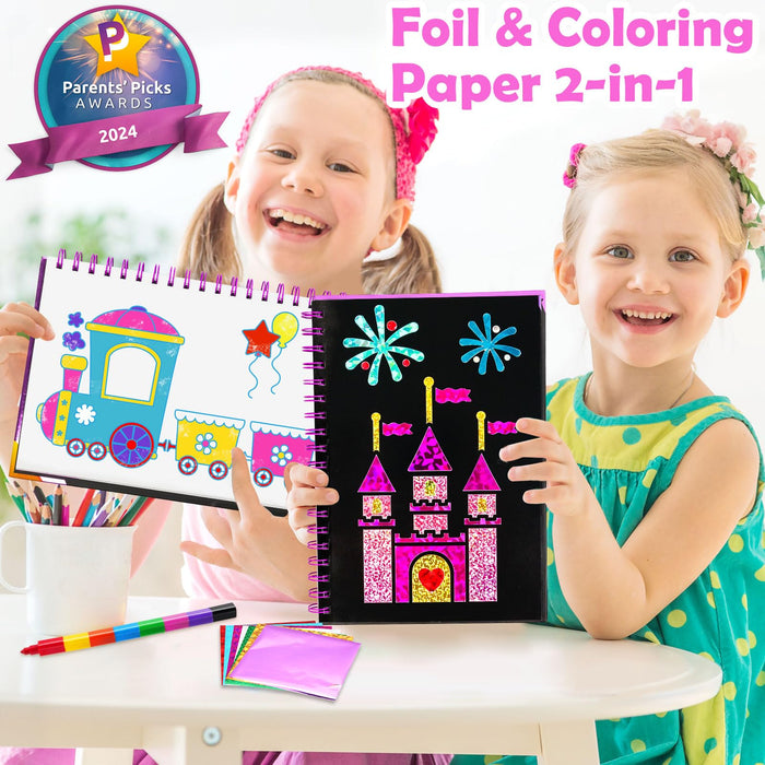 FUNNYB&G Foil Art Crafts for Kids Ages 4-8(Amusement Park)