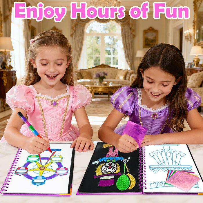 FUNNYB&G Foil Art Crafts for Kids Ages 4-8(Amusement Park)