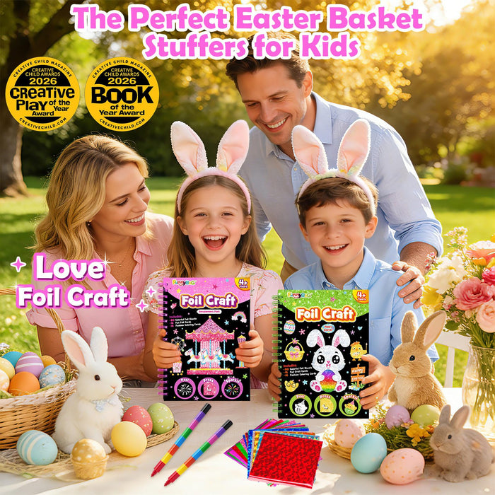 FUNNYB&G Foil Art Crafts for Kids Ages 4-8(Amusement Park)