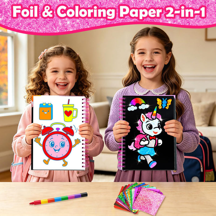 FUNNYB&G Foil Art Craft Kit for Kids（ Back to School )
