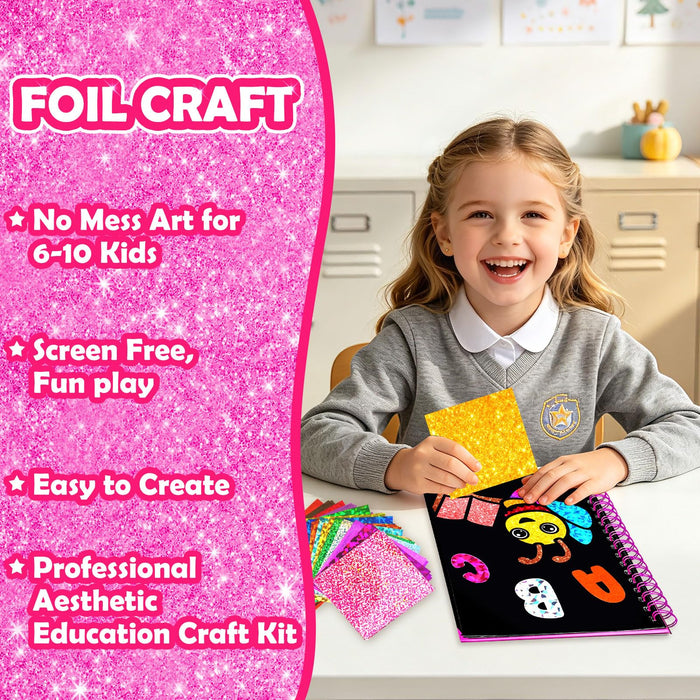 FUNNYB&G Foil Art Craft Kit for Kids（ Back to School )