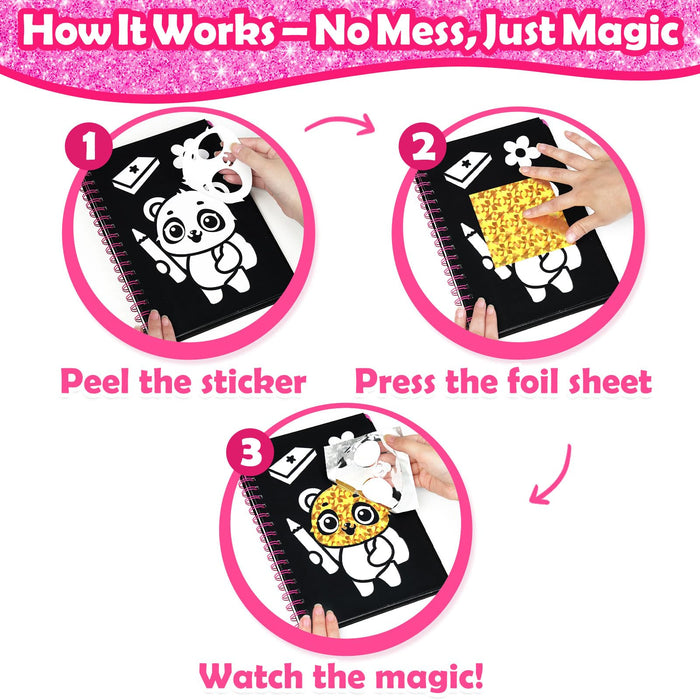 FUNNYB&G Foil Art Craft Kit for Kids（ Back to School )