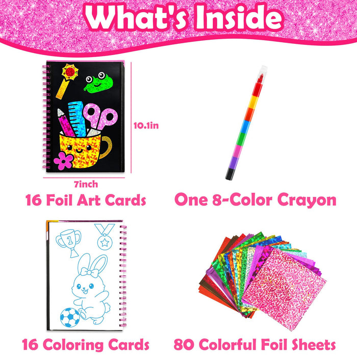 FUNNYB&G Foil Art Craft Kit for Kids（ Back to School )