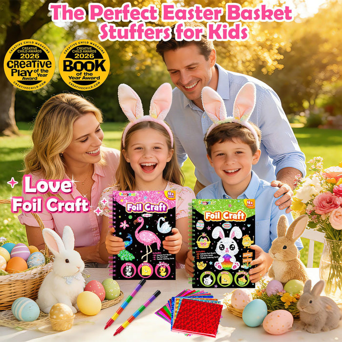 FUNNYB&G Foil Art Crafts for Kids Ages 4-8(Birds)