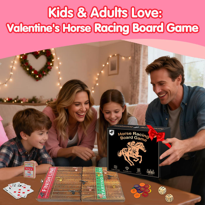 FUNNYB&G 21 inches Horse Race Board Game (Brown)