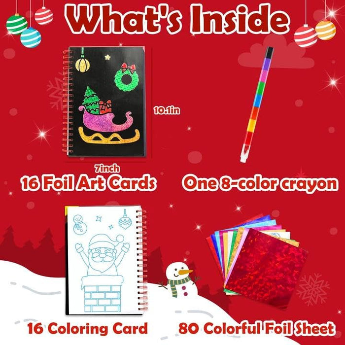 FUNNYB&G Foil Art Crafts for Kids Ages 4-8 (Christmas)