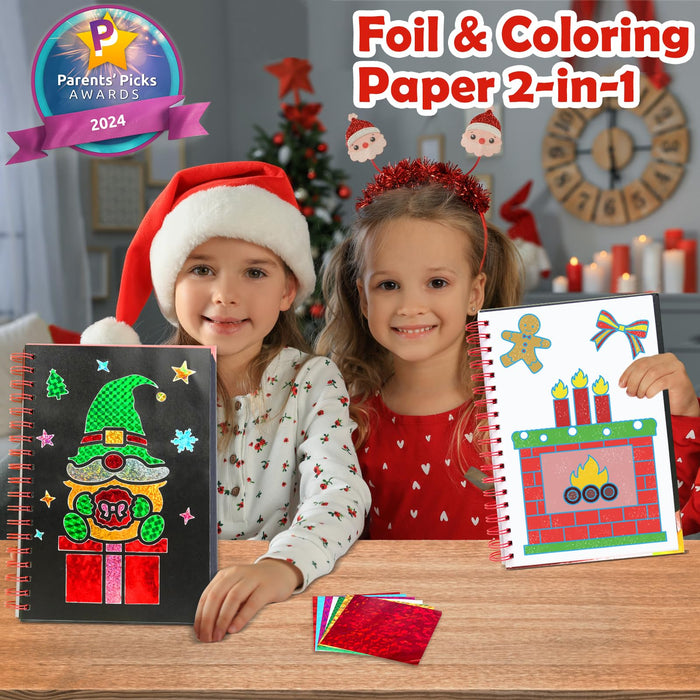 FUNNYB&G Foil Art Crafts for Kids Ages 4-8 (Christmas)
