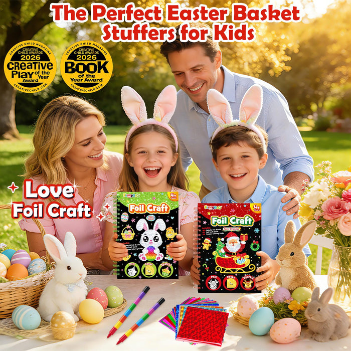 FUNNYB&G Foil Art Crafts for Kids Ages 4-8 (Christmas)