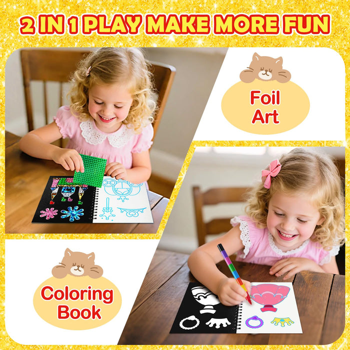 FUNNYB&G 24 Pack Foil Art Party Favors for Kids(Classic)