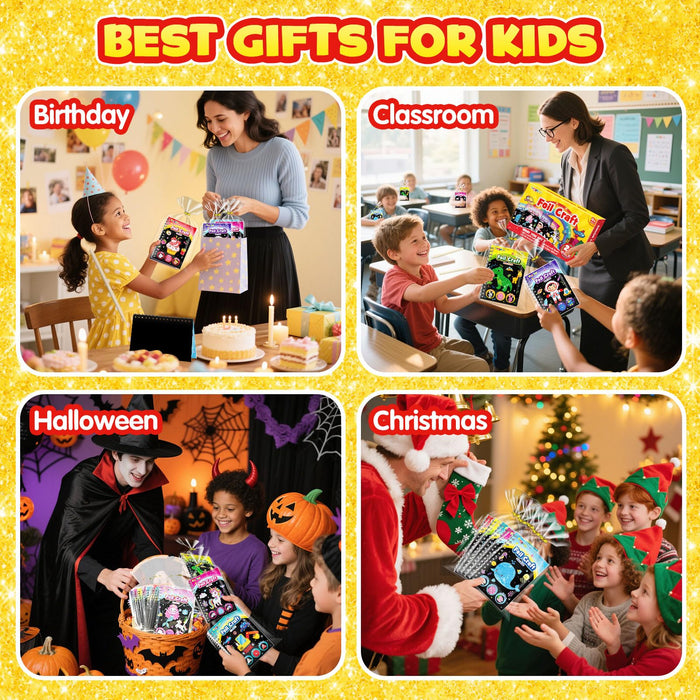 FUNNYB&G 24 Pack Foil Art Party Favors for Kids(Classic)
