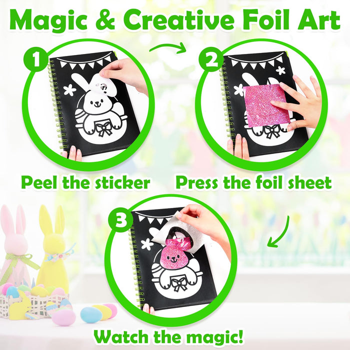FUNNYB&G Foil Art Crafts for Kids Ages 4-8 (Easter)