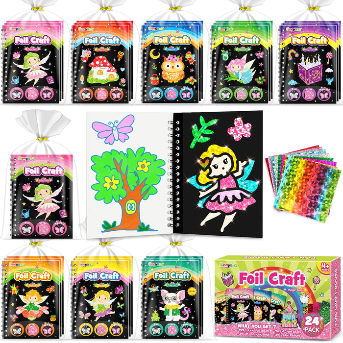 FUNNYB&G 24 Pack   Foil Art Party Favors for Kids(Fairy)