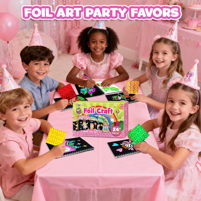 FUNNYB&G 24 Pack   Foil Art Party Favors for Kids(Fairy)