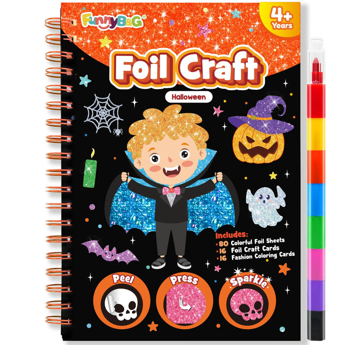 Halloween Foil Art Craft Kit for Kids