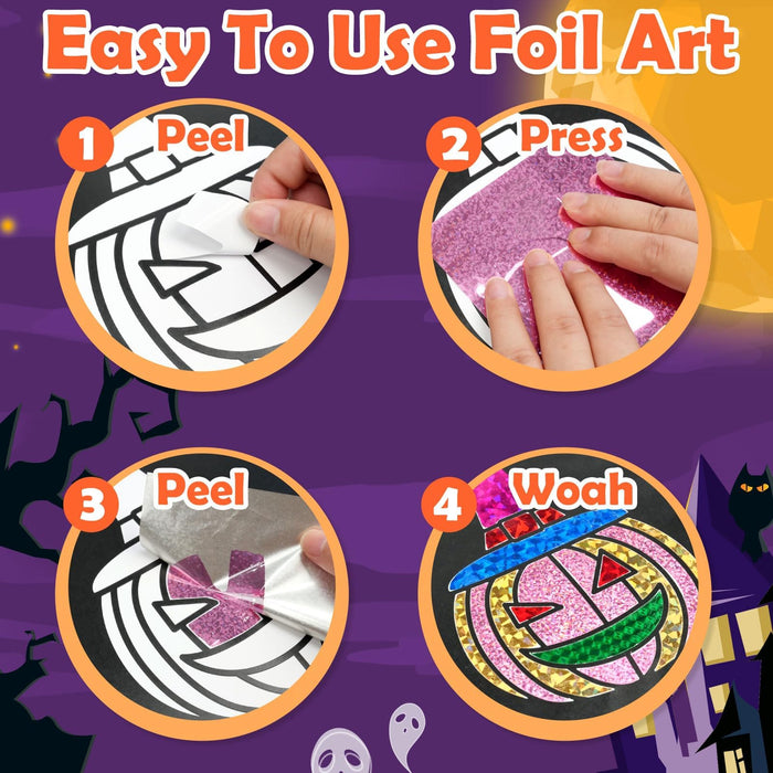 Halloween Foil Art Craft Kit for Kids