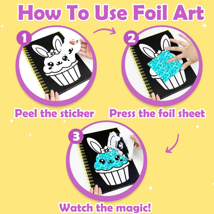 FUNNYB&G Foil Art Crafts for Kids Ages 4-8 (Happy Birthday)
