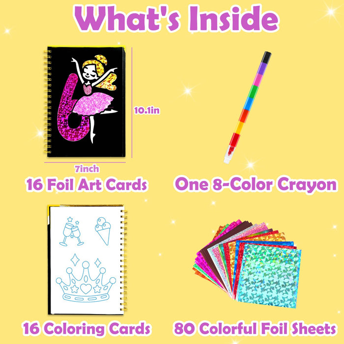 FUNNYB&G Foil Art Crafts for Kids Ages 4-8 (Happy Birthday)