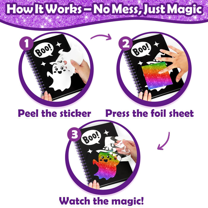 FUNNYB&G Foil Art Craft Kit for Kids（ Happy Halloween）