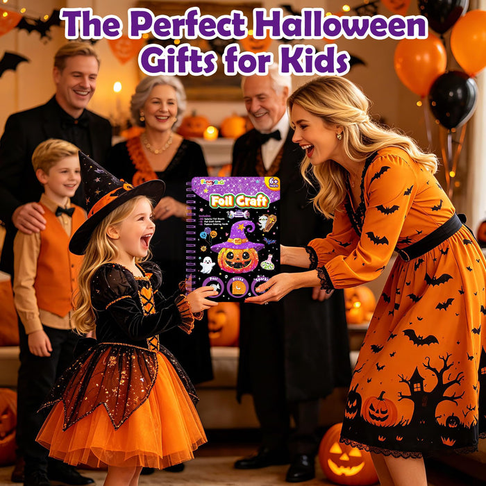 FUNNYB&G Foil Art Craft Kit for Kids（ Happy Halloween）