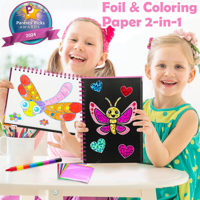 FUNNYB&G Foil Art Crafts for Kids Ages 4-8 (Insects)