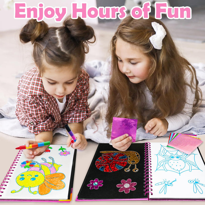 FUNNYB&G Foil Art Crafts for Kids Ages 4-8 (Insects)