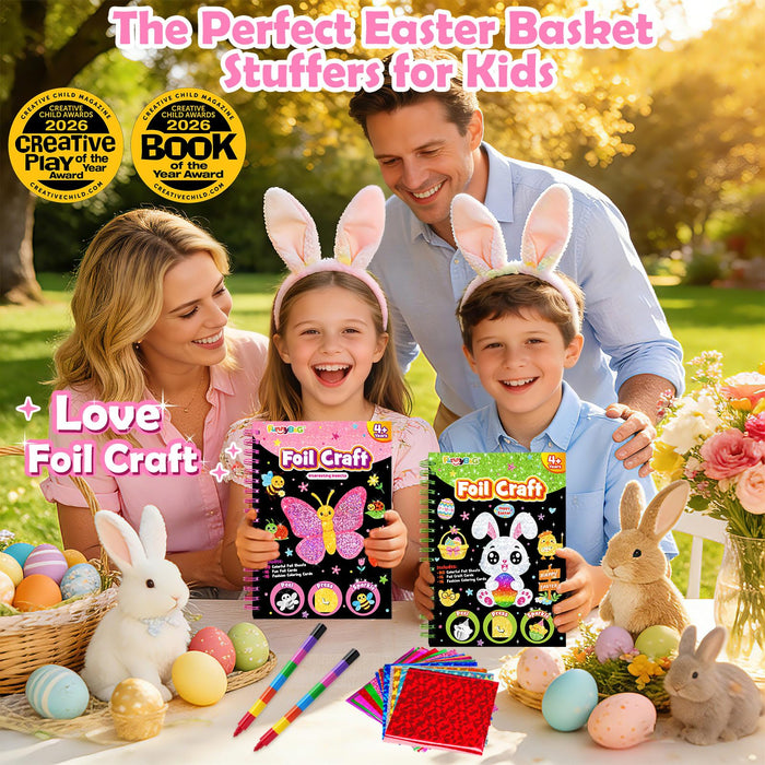 FUNNYB&G Foil Art Crafts for Kids Ages 4-8 (Insects)