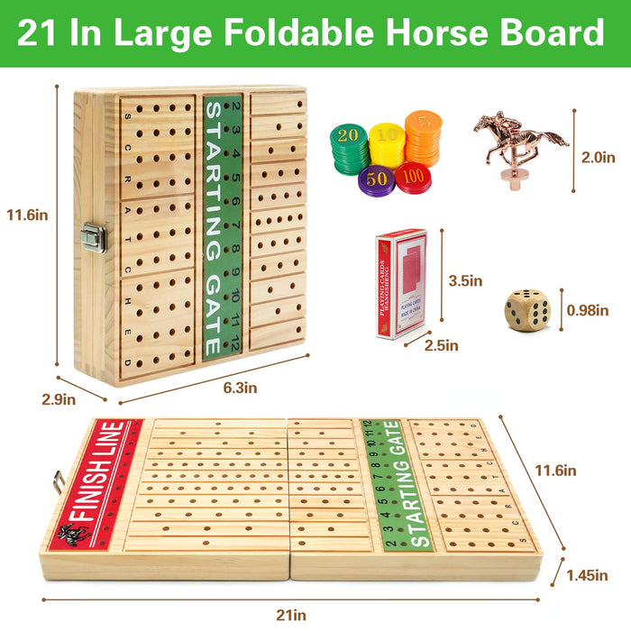 FUNNYB&G 21 inches Horse Race Board Game