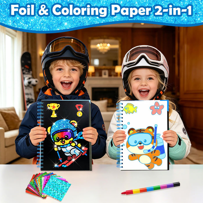 FUNNYB&G Foil Art Craft Kit for Kids（Love Sport）