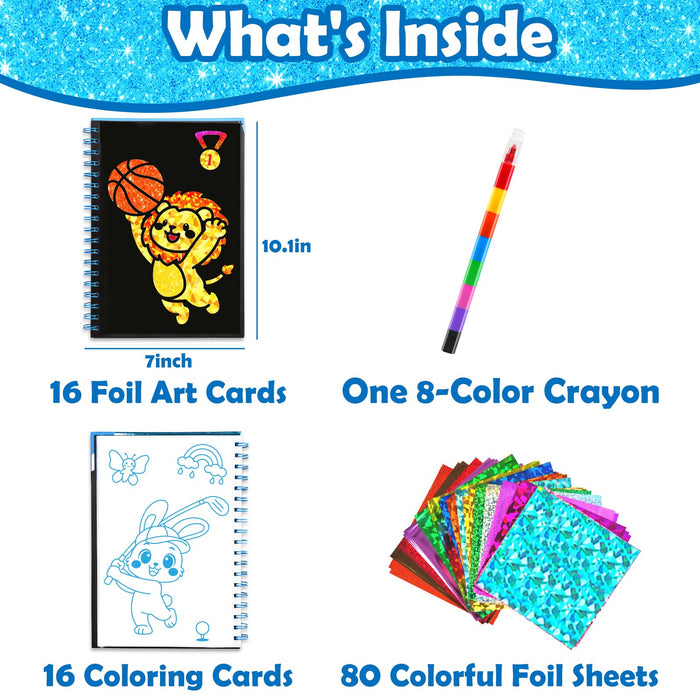 FUNNYB&G Foil Art Craft Kit for Kids（Love Sport）