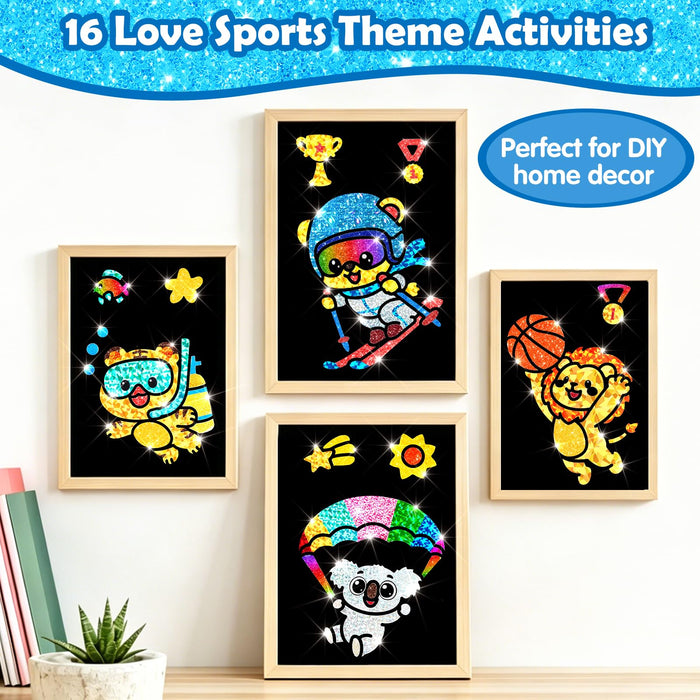 FUNNYB&G Foil Art Craft Kit for Kids（Love Sport）