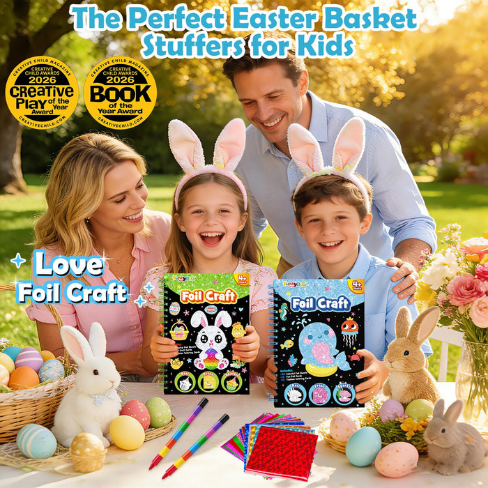 FUNNYB&G Foil Art Crafts for Kids Ages 4-8 (Ocean)