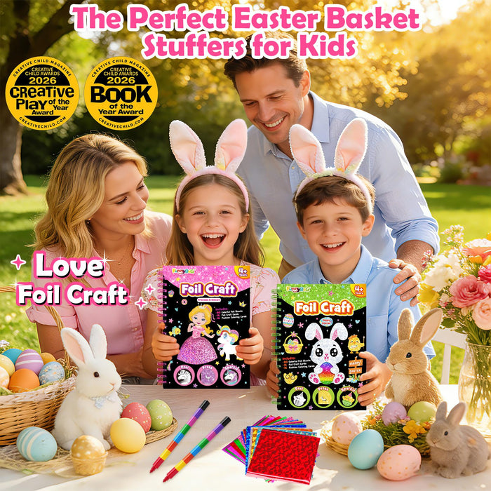 FUNNYB&G Foil Art Crafts for Kids Ages 4-8(Princess)