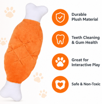 FUNNYB&G  Chicken Leg Dog Toy with Squeaker – Fun Interactive Toy Pettoys