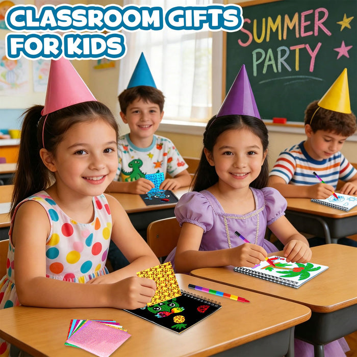 FUNNYB&G 24 Pack Foil Art Party Favors for Kids (Summer)
