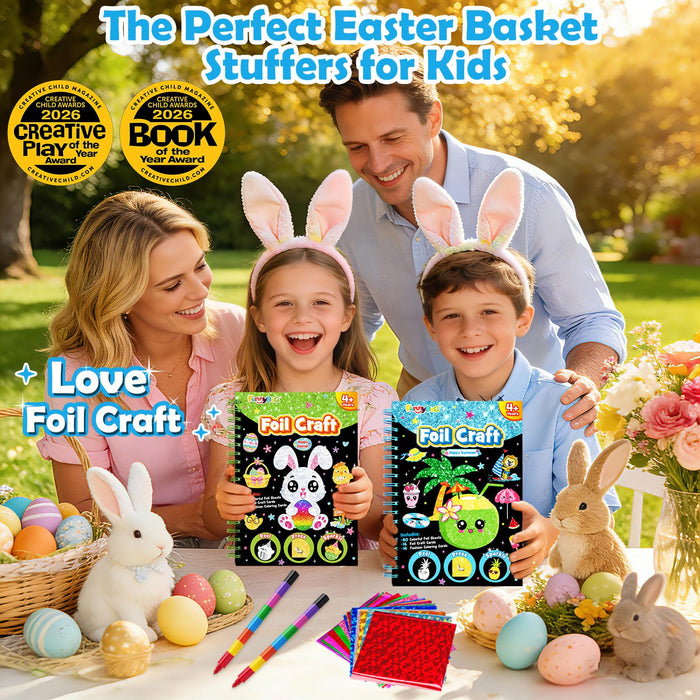 FUNNYB&G Foil Art Crafts for Kids Ages 4-8(Summer)