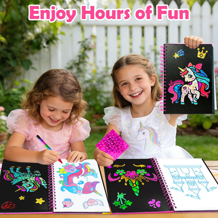 FUNNYB&G Foil Art Crafts for Kids Ages 4-8 (Unicorns)