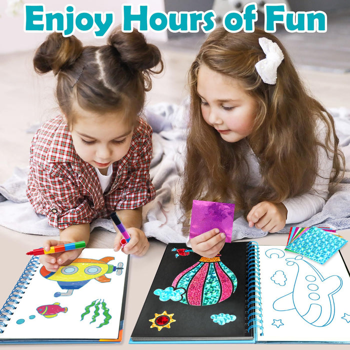FUNNYB&G Foil Art Crafts for Kids Ages 4-8 (Vehicle)
