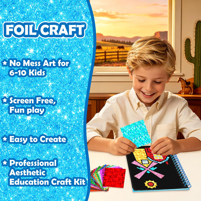 FUNNYB&G Foil Art Craft Kit for Kids（Western Adventure）