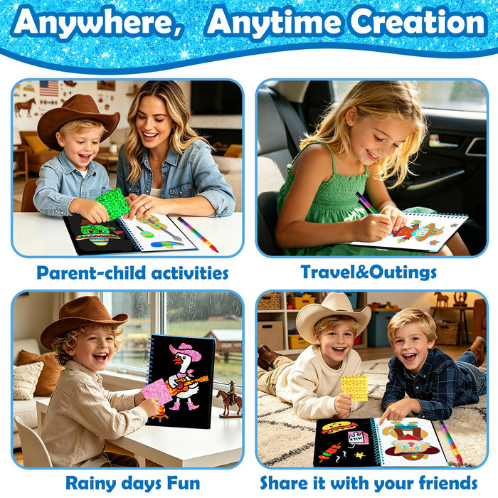FUNNYB&G Foil Art Craft Kit for Kids（Western Adventure）