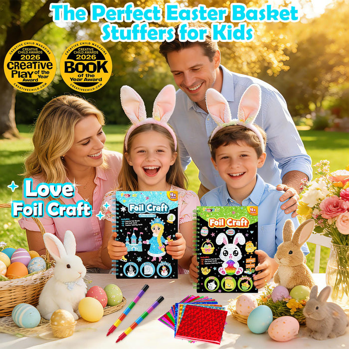 FUNNYB&G Foil Art Crafts for Kids Ages 4-8(Winter)