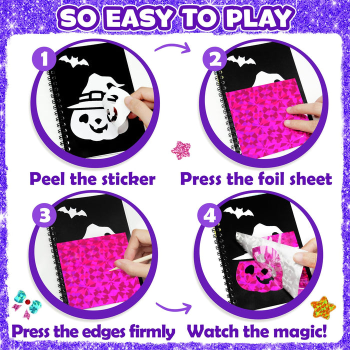 FUNNYB&G 24 Pack Foil Art Party Favors for Kids (Halloween)