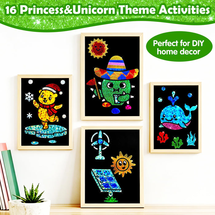 FUNNYB&G Foil Art Craft Kit for Kids 4-10 Years Old(Going Green)